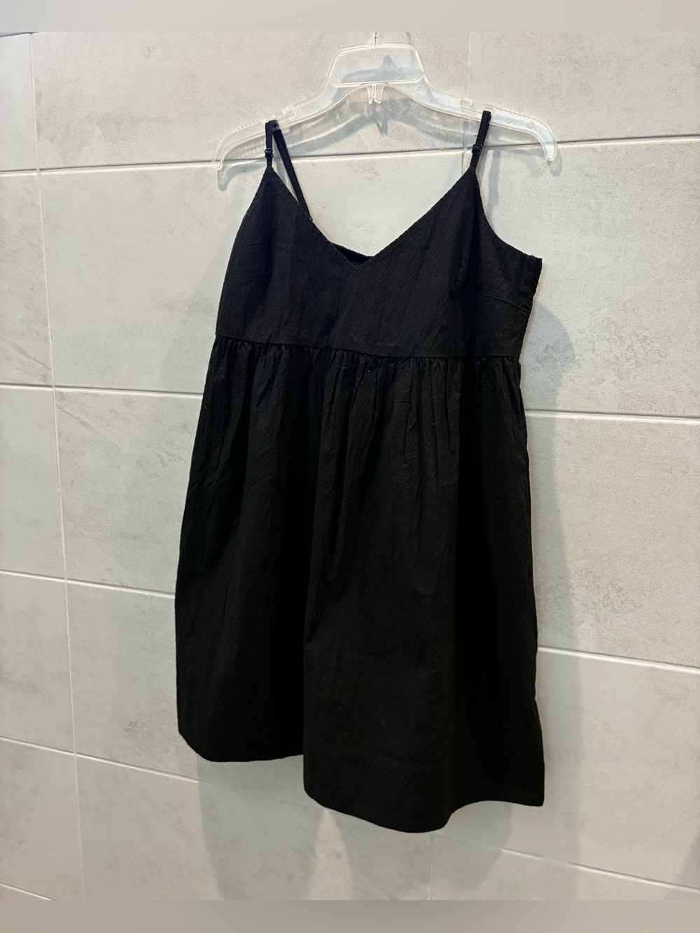 A New Day Black Spaghetti Strap Babydoll Dress NWT Medium